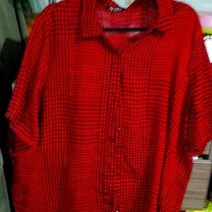 Red checkered blouse